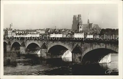 Orleans Loiret Vue generale et le grand Pont Cathedrale Kat. Orleans