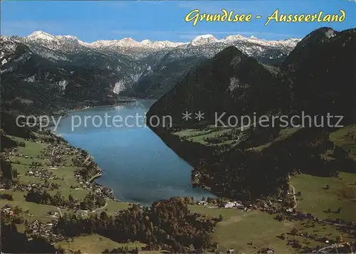 Grundlsee Steiermark Panorama Steirisches Salzkammergut Alpensee Alpenkette Fliegeraufnahme Kat. Grundlsee