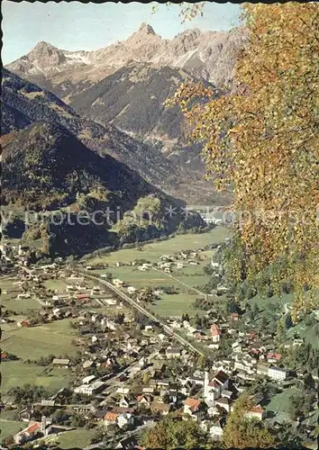 Schruns Vorarlberg Panorama mit Zimba Montafon Herbststimmung Kat. Schruns