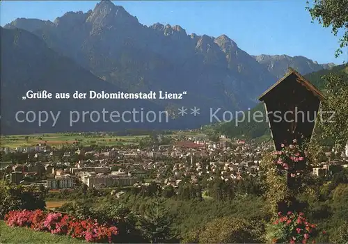 Lienz Tirol Panorama Wegekreuz Dolomiten Kat. Lienz