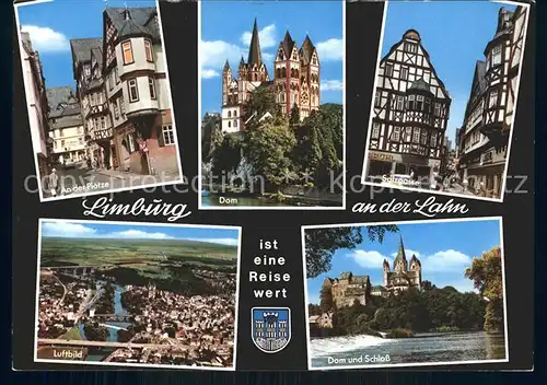 Limburg Lahn An der Plaetze Dom Salzgasse Fachwerkhaeuser Schloss Luftbild Kat. Limburg a.d. Lahn