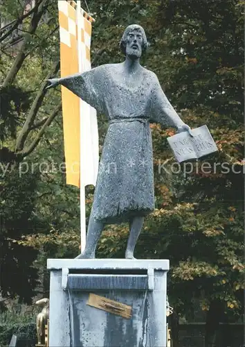 Kevelaer Johannes der Taeufer Statue Johannesbrunnen Kapellenplatz W Franzen Kat. Kevelaer