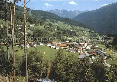 Flirsch Gesamtansicht mit Alpenpanorama Kat. Flirsch am Arlberg