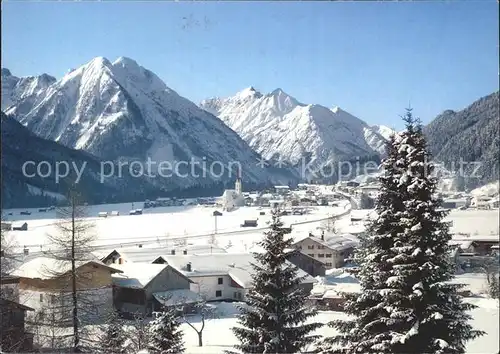 Elbigenalp Winterpanorama Alpen Kat. Elbigenalp Lechtal Tirol