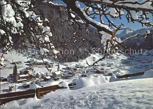 Gaschurn Vorarlberg Winterpanorama Montafon Valluela Kat. Gaschurn