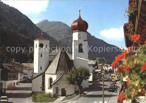 St Anton Arlberg Ortspartie Kirche Kat. St. Anton am Arlberg
