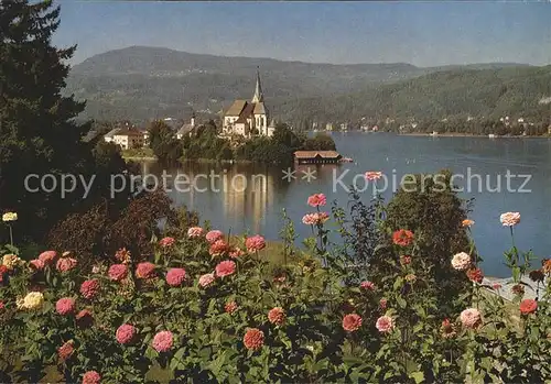 Maria Woerth Woerthersee Blumen Kirche Kat. Maria Woerth