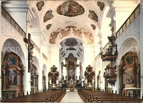 Muenstertal Schwarzwald St Trudpert Klosterkirche Inneres Kat. Muenstertal