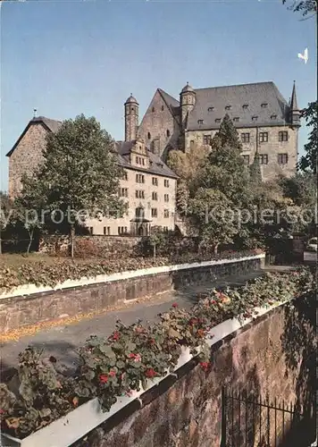 Marburg Lahn Landgrafenschloss Stadtmauer Kat. Marburg