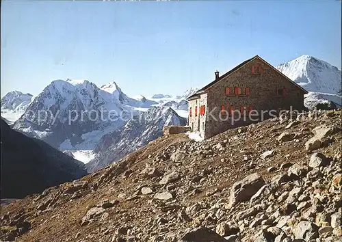 Evolene Cabane des Aiguilles Rouges Mont Collon Pigne d Arolla Kat. Evolene