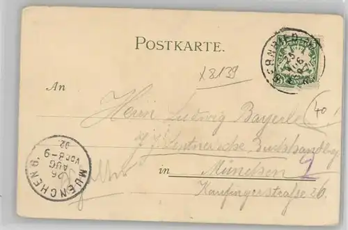 Bernried Starnberger See Kuenstlerkarte x 1902 / Bernried /Weilheim-Schongau LKR
