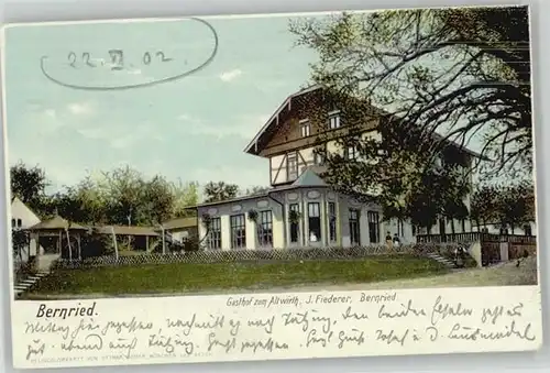 Bernried Starnberger See Gasthof Altwirth x 1900 / Bernried /Weilheim-Schongau LKR