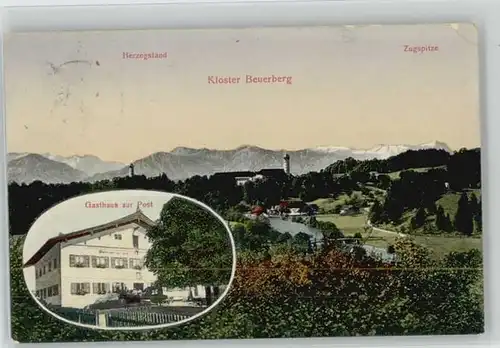 Beuerberg Wolfratshausen Gasthaus Post Kloster x 1911 / Eurasburg /Bad Toelz-Wolfratshausen LKR
