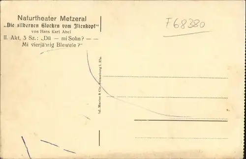 Metzeral Haut Rhin Metzeral Naturtheater Sieben Glocken Jlienkopf * / Metzeral /Arrond. de Colmar