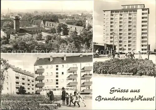 Brandenburg Havel Teilansicht Am Hochhaus Neubausiedlung Kat. Brandenburg