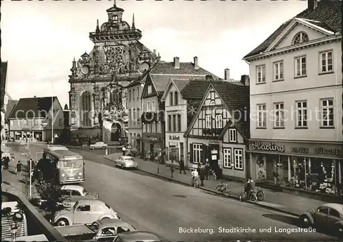 Bueckeburg Langestrasse mit Stadtkirche Kat. Bueckeburg