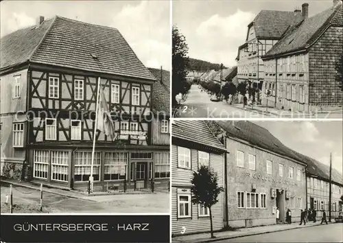 Guentersberge Jugendherberge Marktstrasse Konsum Gaststaette Goldener Loewe Kat. Guentersberge