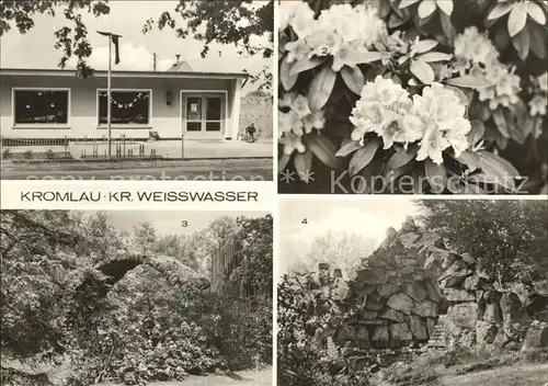 Kromlau Konsum Verkaufsstelle Rhododendronbluete Rakotzbruecke Grotte Kat. Gablenz Oberlausitz