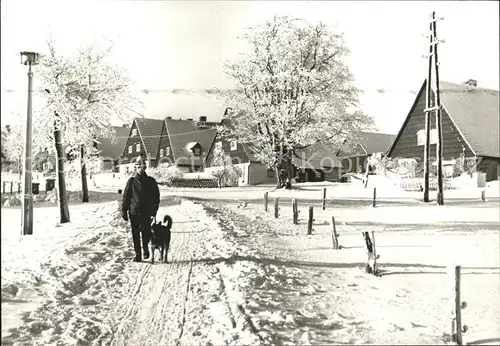Zinnwald Georgenfeld Dorfpartie im Winter Kat. Altenberg