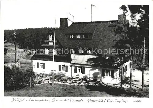 Zinnwald Georgenfeld FDGB Erholungsheim Grenzbaude Kat. Altenberg