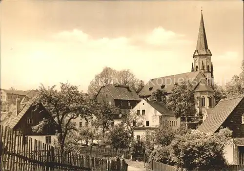 Lengefeld Erzgebirge Teilansicht Kirche Kat. Lengefeld Erzgebirge