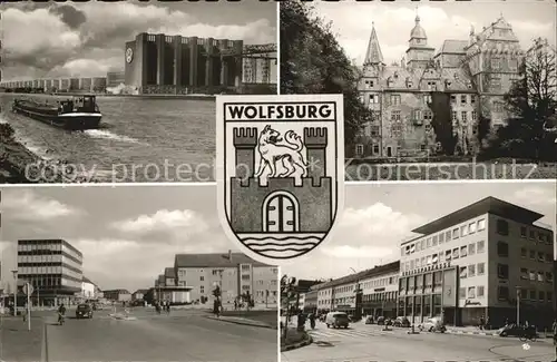 Wolfsburg Frachter VW Konzerngebaeude Schloss Strassenpartie Kat. Wolfsburg