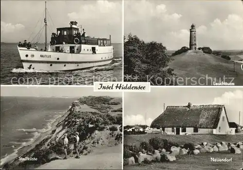 Insel Hiddensee MS Nautilus Leuchtturm Steilkueste Neuendorf Kat. Insel Hiddensee