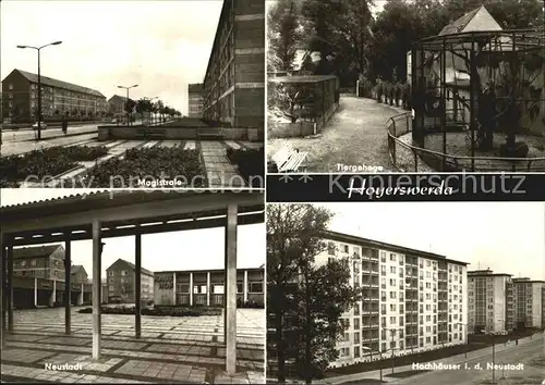 Hoyerswerda Magistrale Tiergehege Neustadt Hochhaeuser Kat. Hoyerswerda