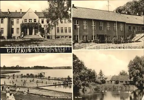 Guetzkow Greifswald Schule Feierabendheim Bad am Kosenower See Parkpartie Kat. Guetzkow Greifswald