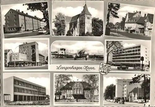 Langenhagen Hannover Orts und Teilansichten Kirche Flughafen Rathaus Kat. Langenhagen