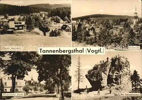 Tannenbergsthal Vogtland OT Jaegersgruen Teilansicht Klingenthaler Str Der Schneckenstein Kat. Tannenbergsthal Vogtland