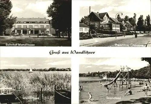 Wandlitz Bahnhof Prenzlauer Chaussee Wandlitzsee Strandbad Kat. Wandlitz