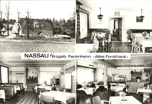 Nassau Erzgebirge Ferienheim Altes Forsthaus Gastraum  Kat. Frauenstein Sachsen