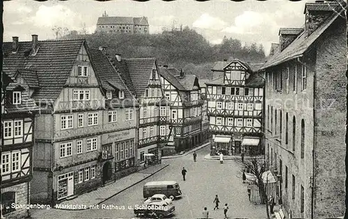 Spangenberg Hessen Marktplatz Rathaus Schlossberg Kat. Spangenberg