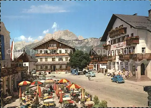 St Johann Tirol Hauptplatz Gasthof zum Mauth Post  und Telegraphenamt Kat. St. Johann in Tirol