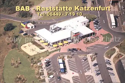 Katzenfurt BAB Raststaette Fliegeraufnahme Kat. Ehringshausen