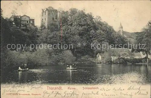 Tharandt Ruine Schlossteich Kirche Kat. Tharandt