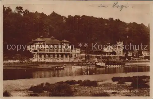 Meissen Elbe Sachsen Geipelburg Burgcafe Vergnuegungsstaette Dampfer Kat. Meissen