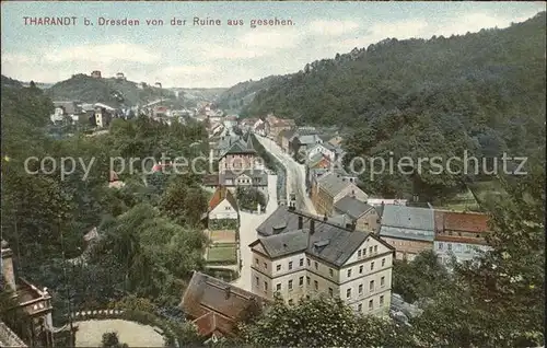 Tharandt von der Ruine aus gesehen Kat. Tharandt