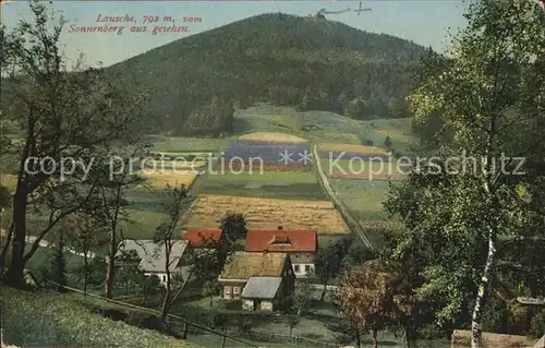 Waltersdorf Zittau Berg Lausche vom Sonnenberg aus gesehen Kat. Grossschoenau Sachsen