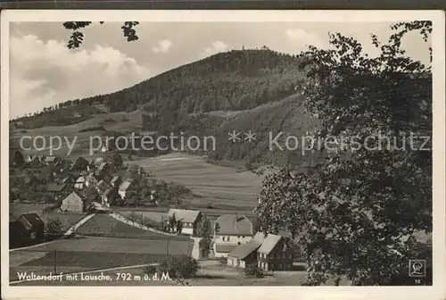 Waltersdorf Zittau Ortsansicht mit Berg Lausche Kat. Grossschoenau Sachsen