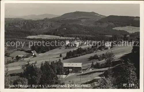 Waltersdorf Zittau Panorama Blick vom Lauschehang zum Hochwald Zittauer Gebirge Kat. Grossschoenau Sachsen