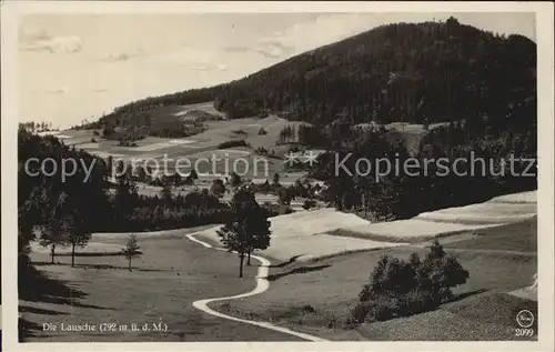 Waltersdorf Zittau Panorama mit Berg Lausche Zittauer Gebirge Kat. Grossschoenau Sachsen