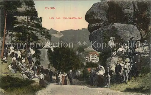 Oybin bei den Thomassteinen Zittauer Gebirge Kat. Kurort Oybin