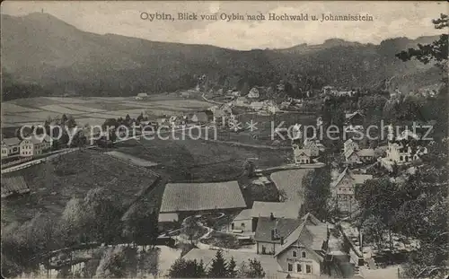 Oybin Blick nach dem Hochwald und Johannisstein Zittauer Gebirge Kat. Kurort Oybin