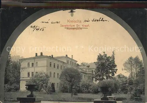 Kreischa Sanatorium Dr Krapf Kat. Kreischa Dresden
