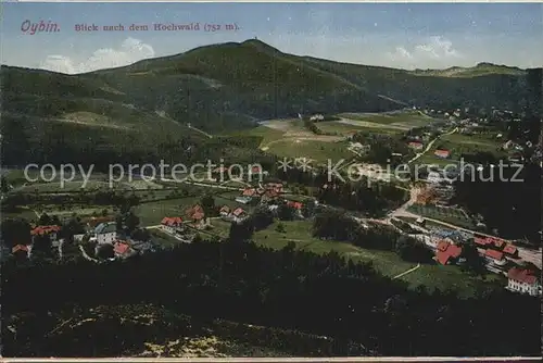 Oybin Panorama Blick nach dem Hochwald Zittauer Gebirge Kat. Kurort Oybin