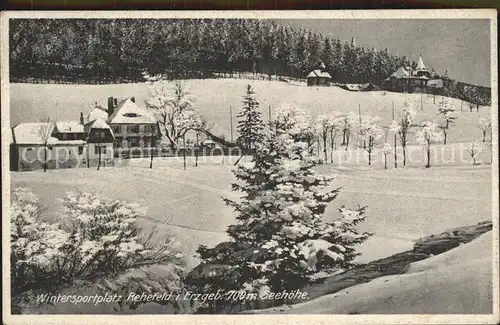 Rehefeld Zaunhaus Teilansicht Wintersportplatz Kat. Altenberg