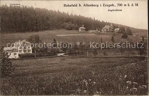 Rehefeld Zaunhaus Blick zum Jagdschloss Kat. Altenberg