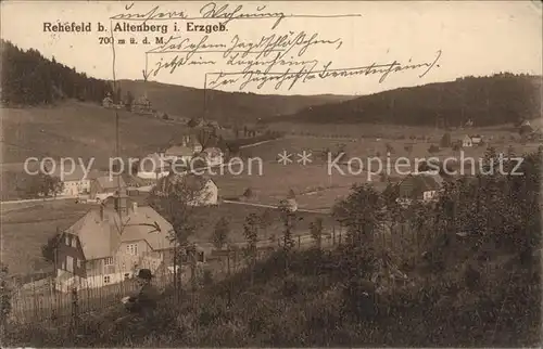 Rehefeld Zaunhaus Teilansicht mit Blick zum Jagdschloss Kat. Altenberg